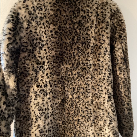 Nasty Gal Faux Fur Leopard Print Coat Jacket size S - Picture 3 of 4